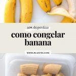 bananas congeladas em saco de silicone