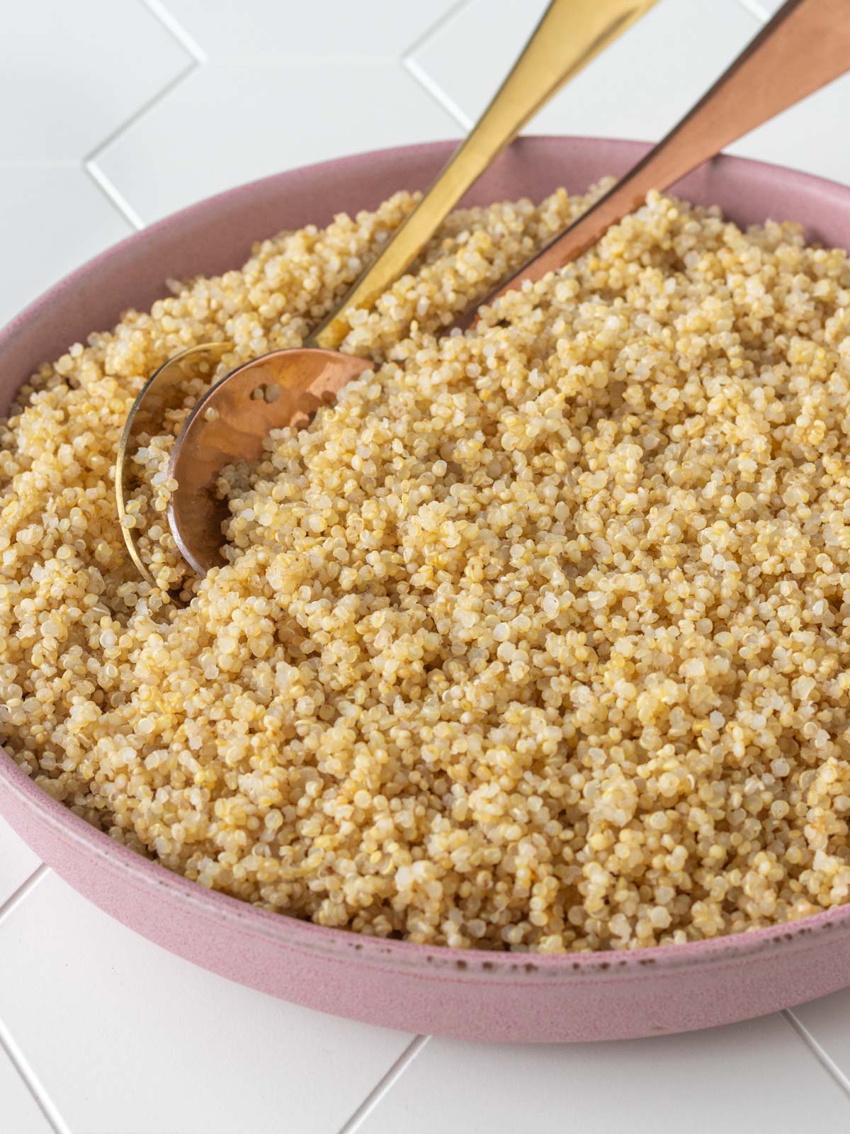 prato de quinoa cozida soltinha