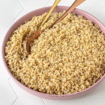 prato de quinoa cozida soltinha